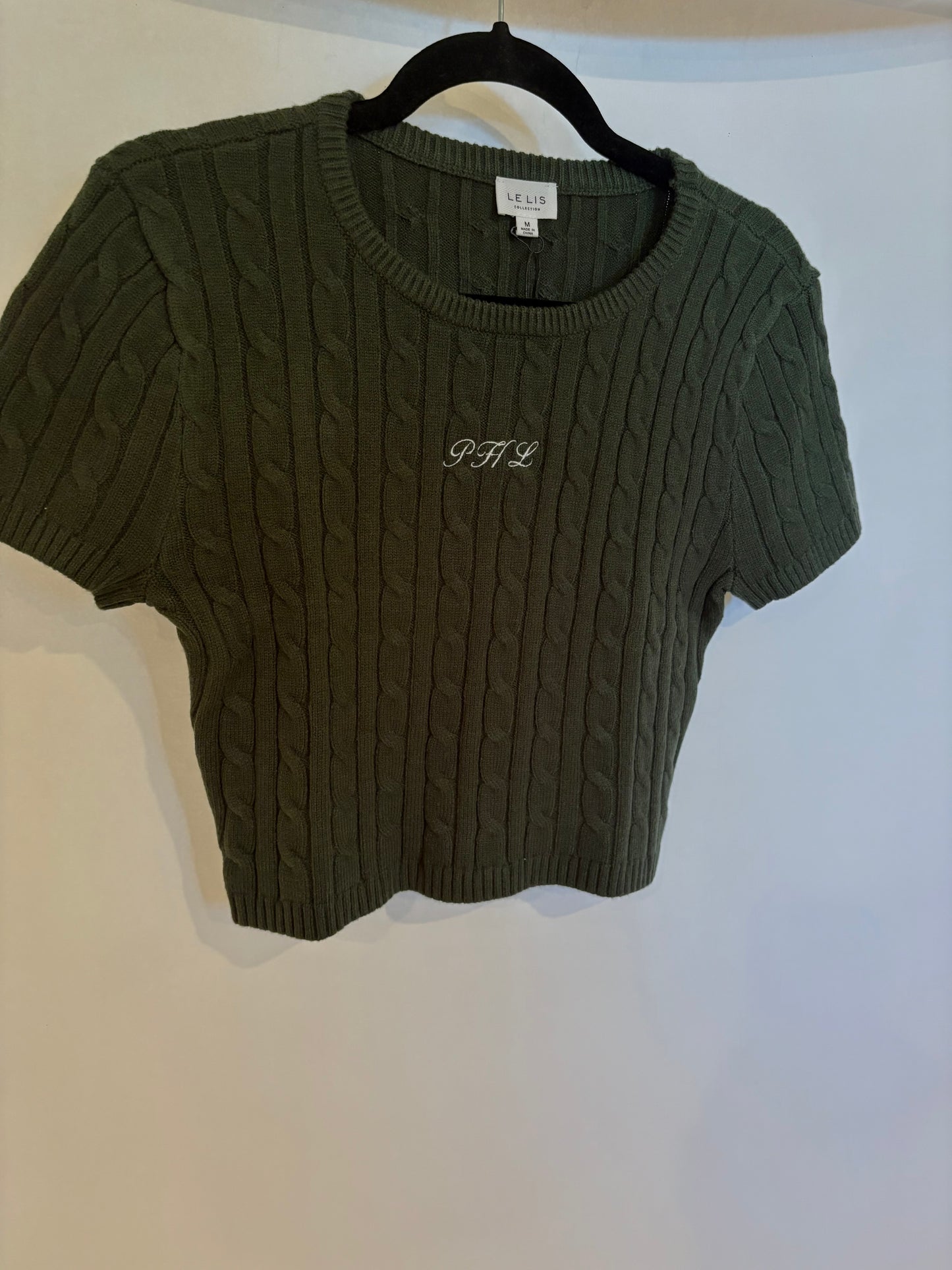 PHL cable knit short sleeve