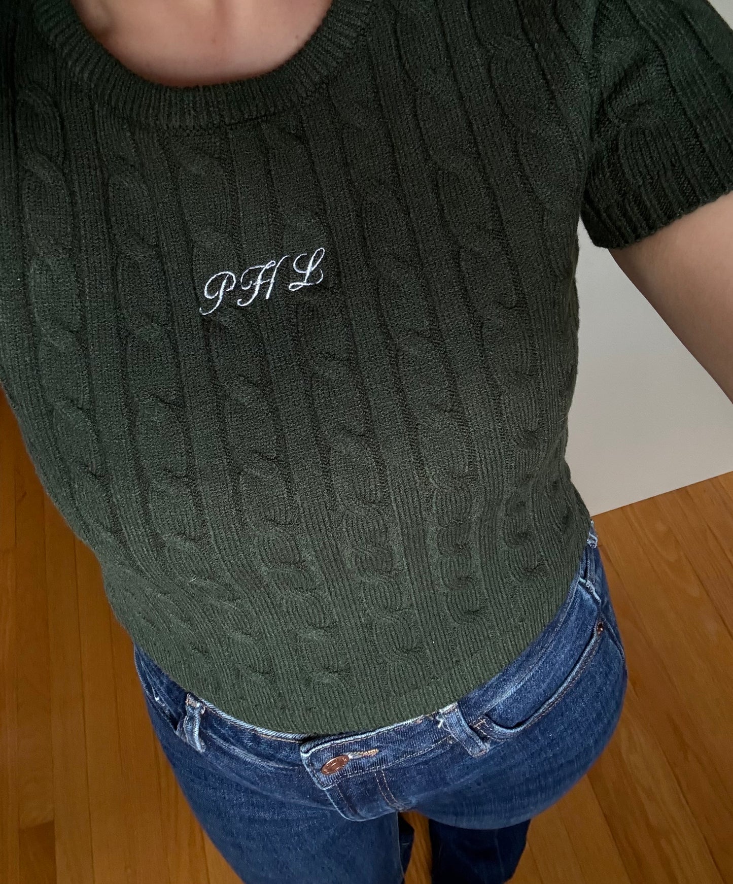 PHL cable knit short sleeve