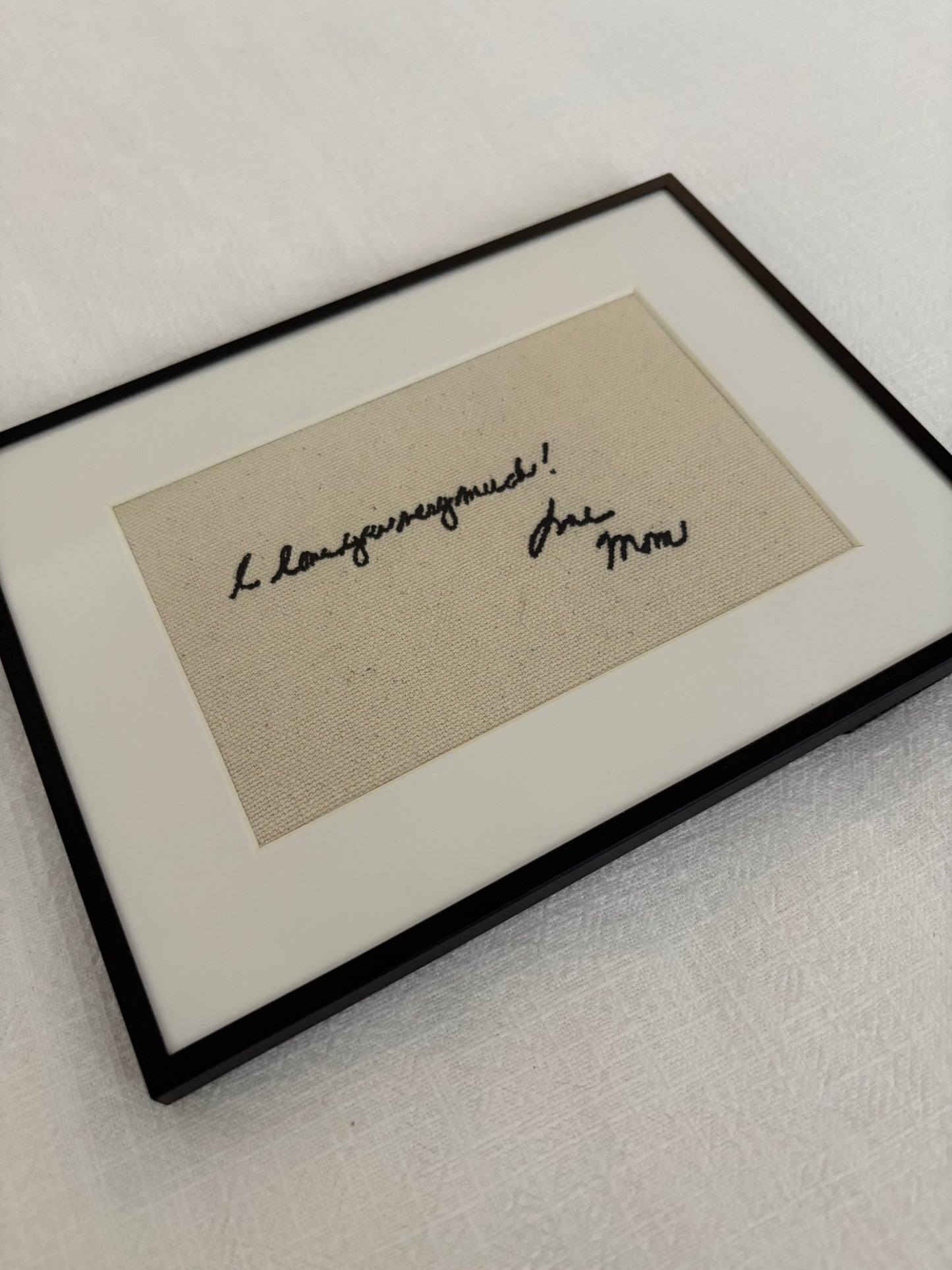 custom framed handwriting