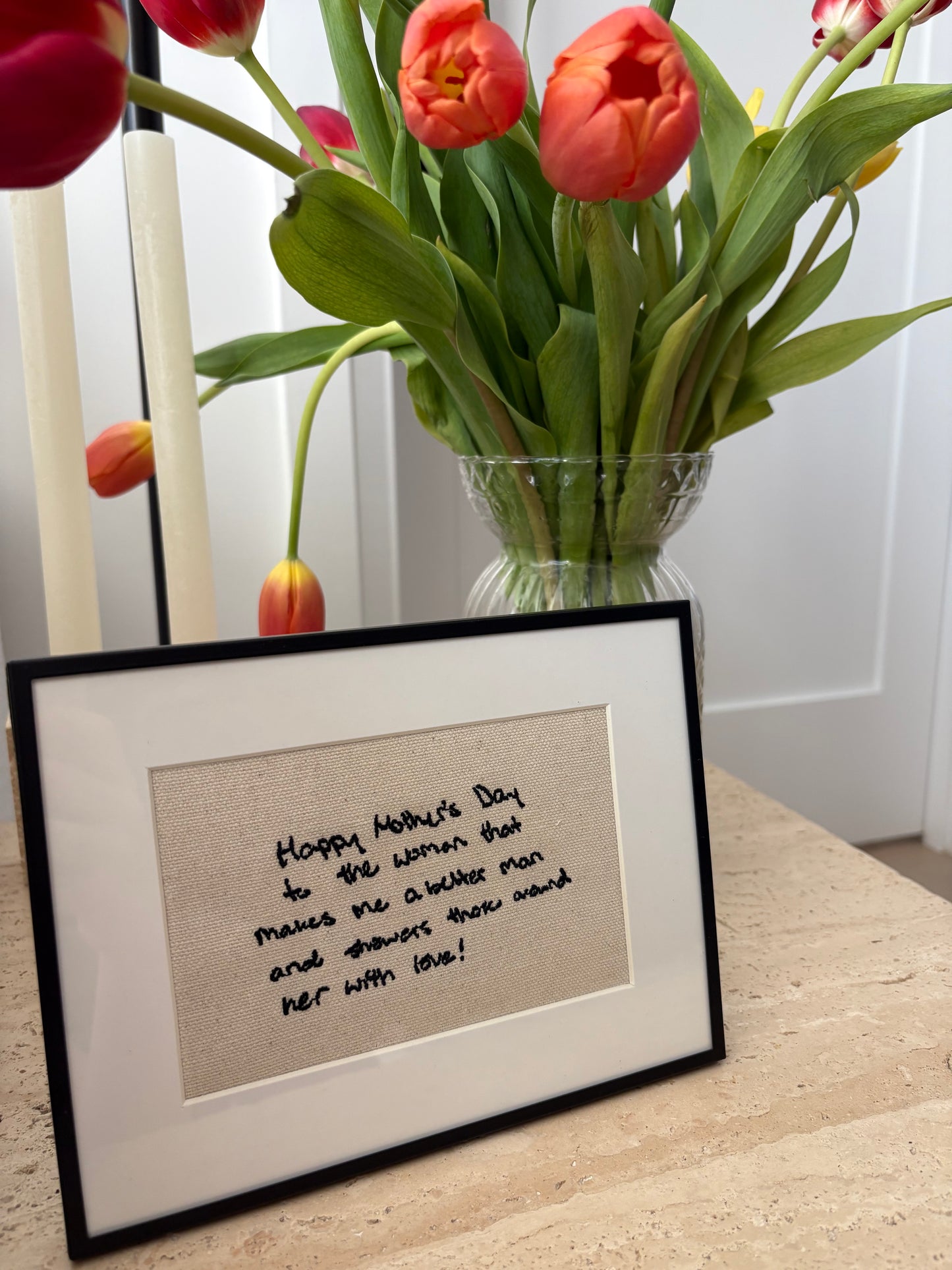custom framed handwriting