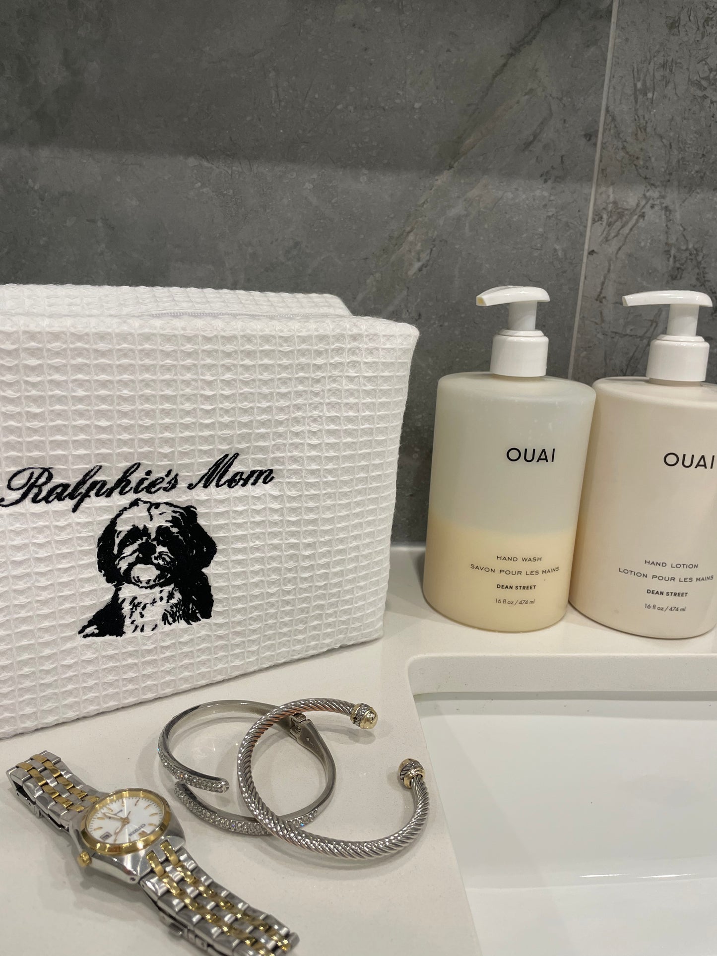 custom dog cosmetic bag