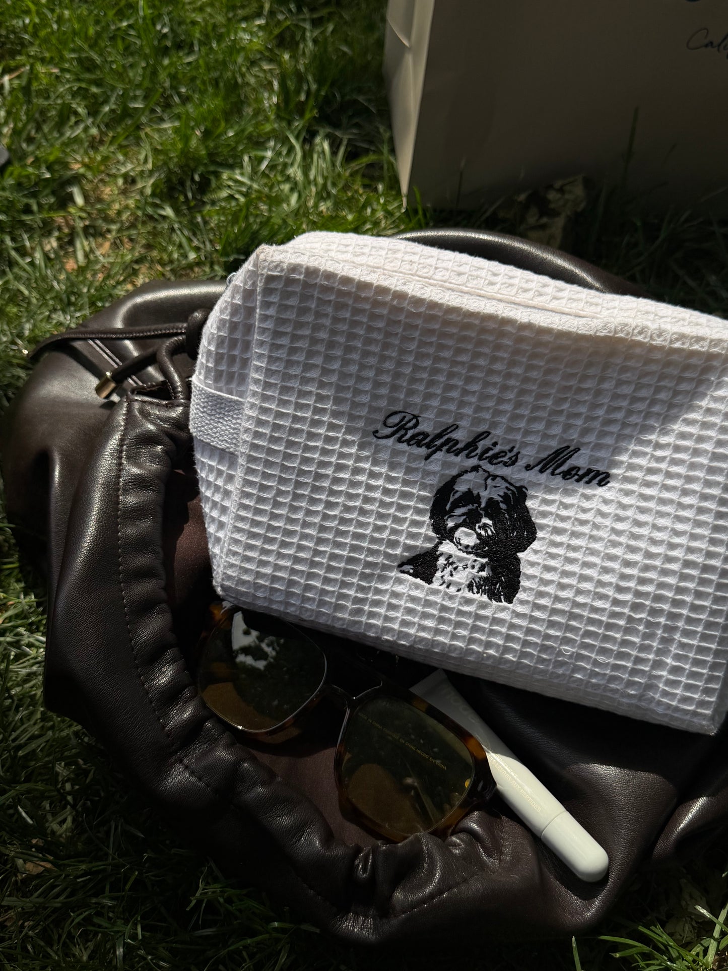 custom dog cosmetic bag