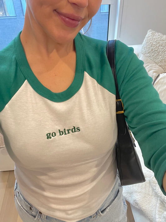 go birds 3/4 sleeve tee