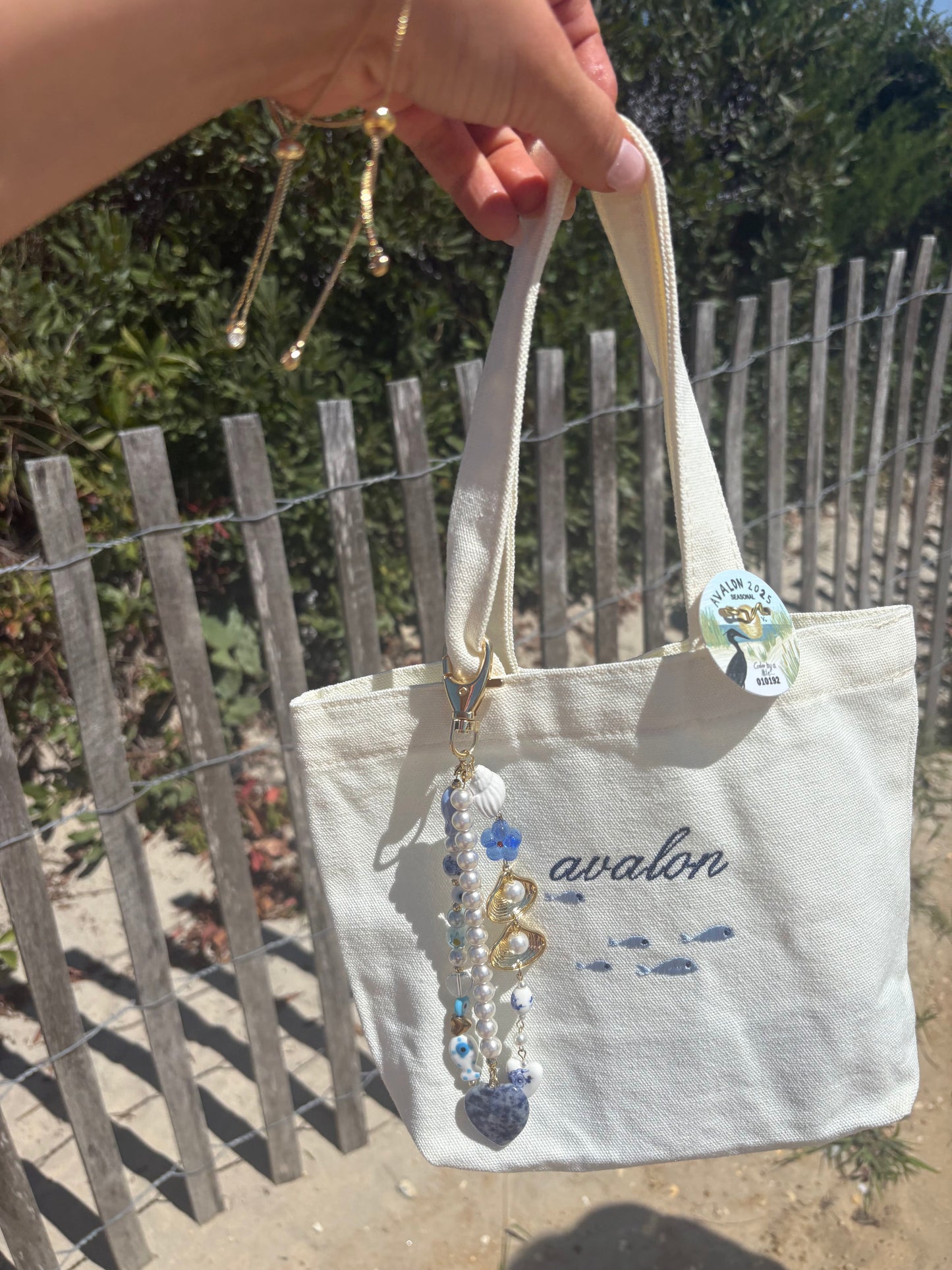 custom mini beach tote