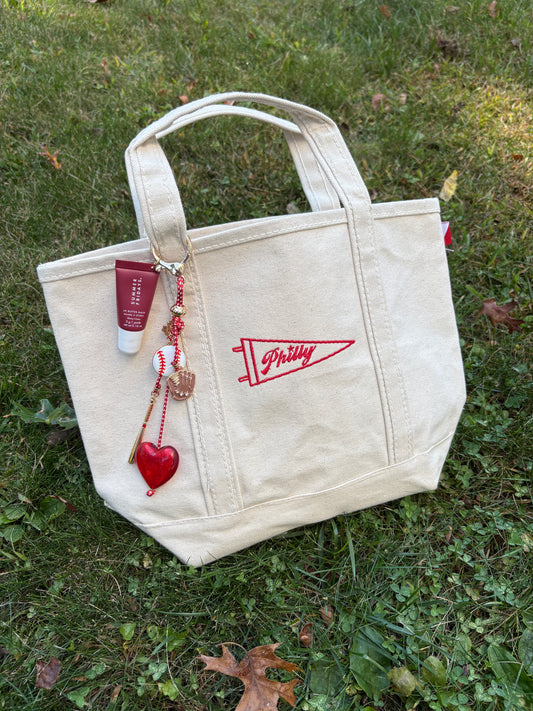 philly pennant canvas tote bag
